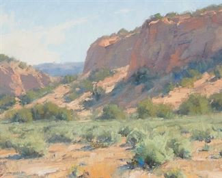 136
Matt Read Smith
b. 1960
"Untitled, #3," 2006
Oil on panel
Signature incised at lower right: Matt Smith; signed again, titled, dated, and numbered verso
8" H x 10" W
Estimate: $700 - $900