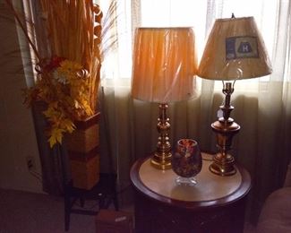 Lamps.  End Table. 