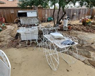 Metal cart metal stove