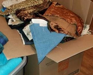 Boxes and boxes of fabric