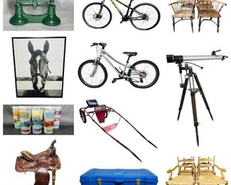 Fabulous Cèline Handbag, Hydrow Home Rowing Machine, James Avery Sterling Charms & Rings, Jimmy Choo Heels, KitchenAid Mixer, Western Leather Saddle, Kona Lava Dome Mountain Bike, Women's Shoes, V’Soske Wool Area Rug, Anna Weatherley Tea Set, Bamboo and Chinoserie Mirror, Vintage Wedgwood Bone China Set, iRobot Roomba, Jason Discoverer 454 Telescope, Vintage Pyrex Casserole Dishes, Storage Trunks & MORE!