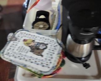 Coffee pot and pot holders