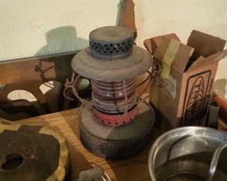 Lantern ,bells other tin items