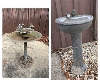 metal/copper fountain-bird bath.
plastic fountain-bird bath 