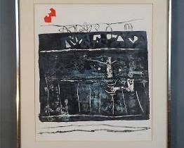 Clave, Antoni. ABSTRACT IMAGE Lithograph Print
