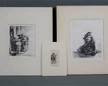 Rembrandt/Hendrika de Boer Three Etchings
