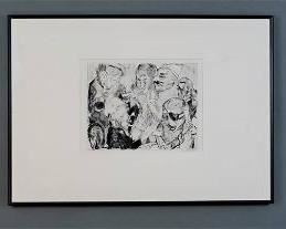 Beckmann, Max. NEW YEARS PARTY Drypoint Etching Print
