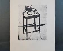 Patkin, Izhar. ARTISTS STOOL Etched Photograph Lithograph Print
