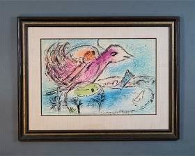 Chagall, Marc. LA BAIE Original Color Lithograph
