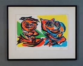 Appel, Karel. PERSONNAGES Color Lithograph Print
