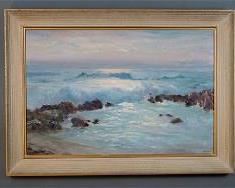 Moore, Frank Montague. DAYS END California Oil Painting
