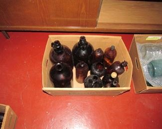 Amber medicine bottles