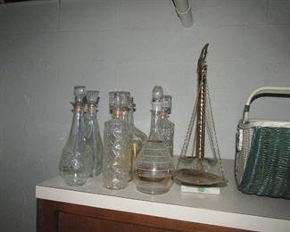 Decanters and scales