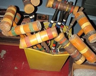 Vintage wooden croquet set $75.00