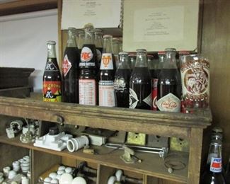 Drink bottles and electrical  fixtures from hotel