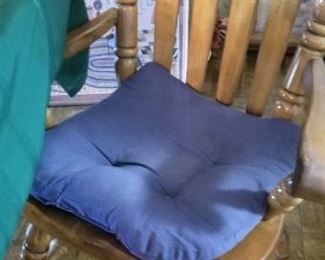 close up of the dining room chairs