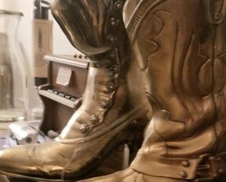 Brass boots, two sizes
