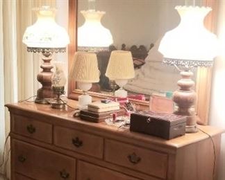 Elegant dresser with mirror, two different styles available 