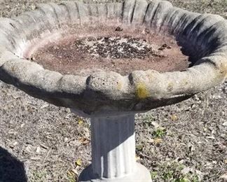 Ready for summer, a bird bath