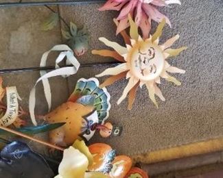 Metal outdoor flowers