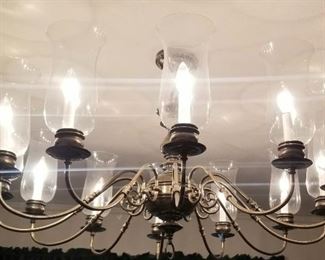 Very large Colonial chandelier