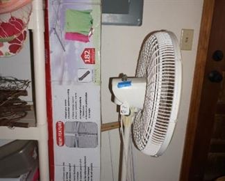 fan and clothes line