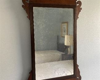 (F2) $50. Antique Wall Mirror with Original Glass. Measures 19" wide x 37" tall.  Very good condition. 