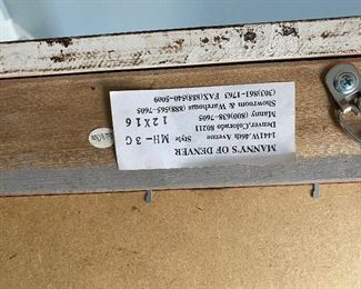 (A5) $250. Measures 19" x 23" signed but unreadable. 