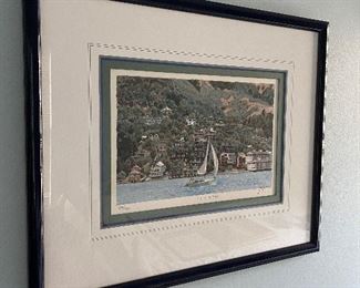 (A7) $100 - Joe Jaqua signed and numbered Lithograph "Sausalito Hills" 
