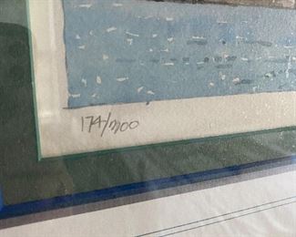 (A7) $100 - Joe Jaqua signed and numbered Lithograph "Sausalito Hills" 