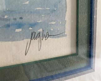 (A7) $100 - Joe Jaqua signed and numbered Lithograph "Sausalito Hills" 