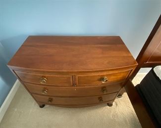 (F7) $650. Henredon 18th Century Portfolio Bow Front Chest. Overall very good condition. Measures 20" deep x 39" wide x 32" tall. 