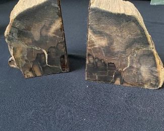 $40. Petrified Wood Bookends