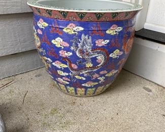 $225. Large Fishbowl Planter (C P Co. Macau China) 