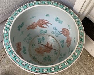 $225. Large Fishbowl Planter (C P Co. Macau China) 