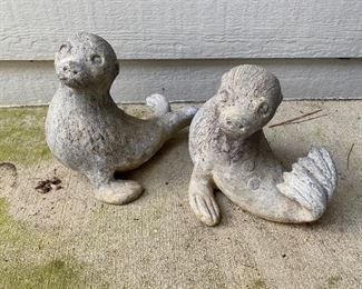 $40. Pair of Vintage Concrete Seals