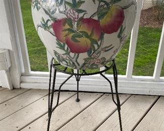 $40. Large Peach Fishbowl Planter 