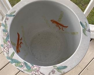 $40. Large Peach Fishbowl Planter 