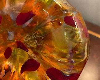 Lisa Oakley Blown Glass Pumpkins. Priced individually $20-$35 each. 