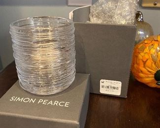 $35. Simon Pearce Tealight Candle Holder in box - new. 