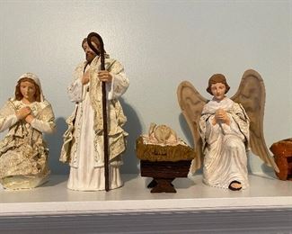 $30. 4 Piece Nativity Paper Mache 
