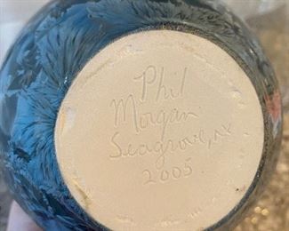 $45. Phil Morgan Seagrove NC 2005 Crystalline Vase. No issues noted. 