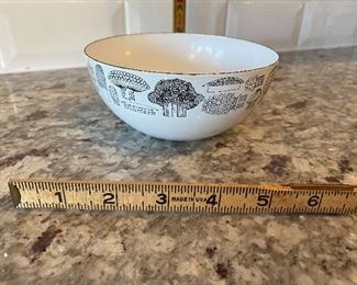 $25. Finel Enamel Mushroom Bowl
