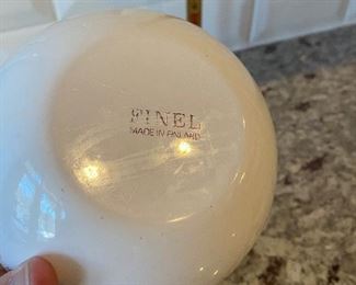 $25. Finel Enamel Mushroom Bowl