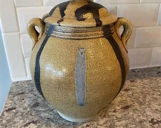 $125. Mark Hewitt lidded pottery - Beautiful colors!