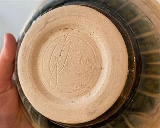 $15. Small signed pottery bowl. 
