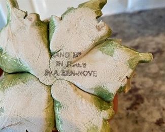 $15 pair. Handmade in Italy A. Zen-Nove. Capodimonte Flowers. Have minor chips. 