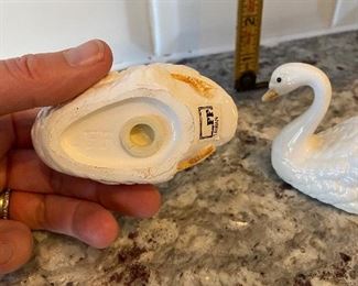 $10. Fitz & Floyd swan salt and pepper