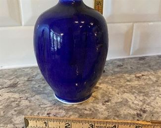 $50. Ben Owen III 2011 Blue Pottery Vase