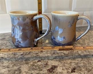 $20. Pair of Lana Williams Crystalline pottery mugs